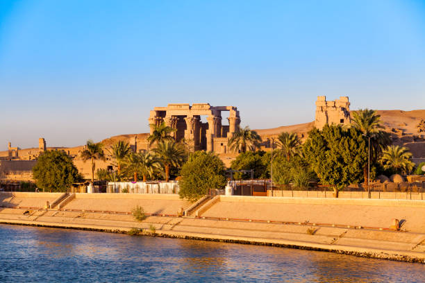 Kom Ombo temple, Egypt. temple at sunset on the Nile in Egypt