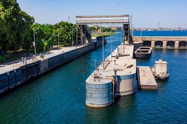 Sluice gate on the Nile river, Egypt