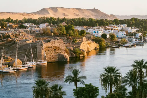 the nile river in aswan